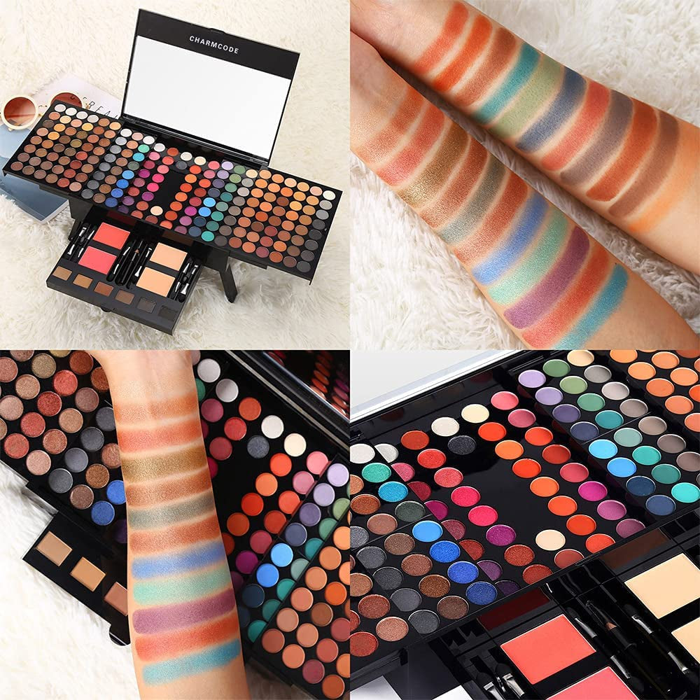  Make up Palette Set Kit for  Eyeshadow Facial Blusher Eyebrow Powder Face, Eyeliner Pencil a Mirror All-In-One