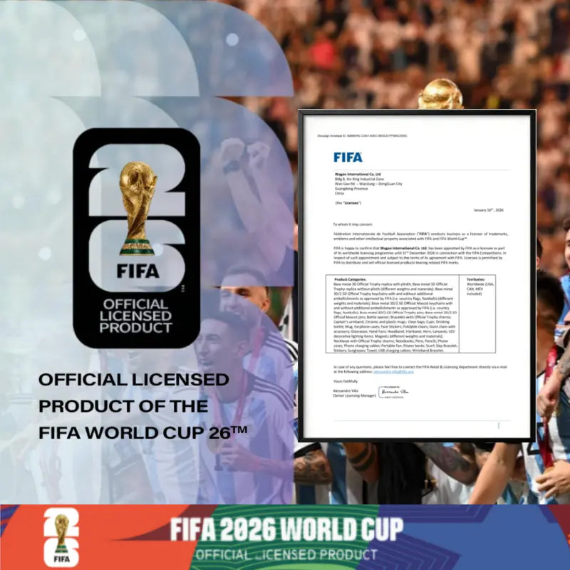 [FIFA World Cup 2026] Officially Licensed Products—Premium Two-Piece Glassware Gift Set, Luxury Souvenir Gift Box Featuring the FIFA Trophy Design, Perfect Gift for Soccer Fans on Birthdays and Holidays, Collectible Home Bar Glassware.
