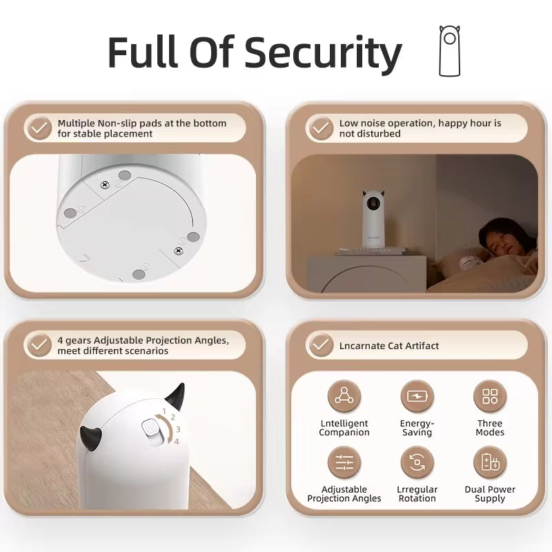 Automatic Cat Toys Interactive Smart Teasing Pet LED Laser 