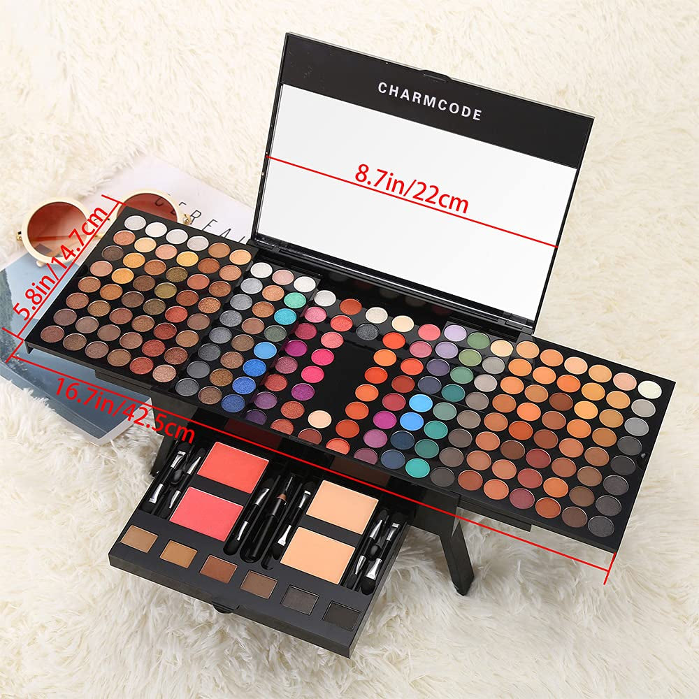  Make up Palette Set Kit for  Eyeshadow Facial Blusher Eyebrow Powder Face, Eyeliner Pencil a Mirror All-In-One