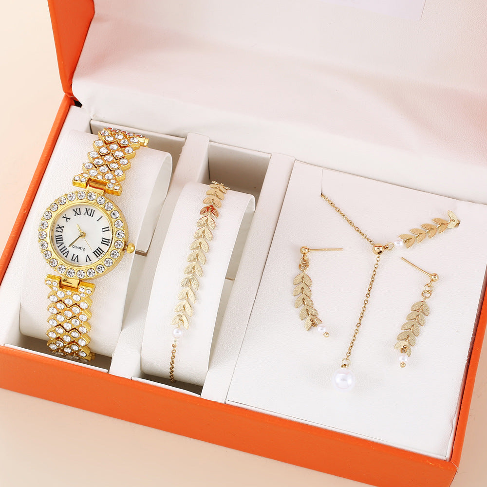 Diamond Women Watches Luxury Fashion Rhinestone Quartz Bracelet Wrist Watch for Women