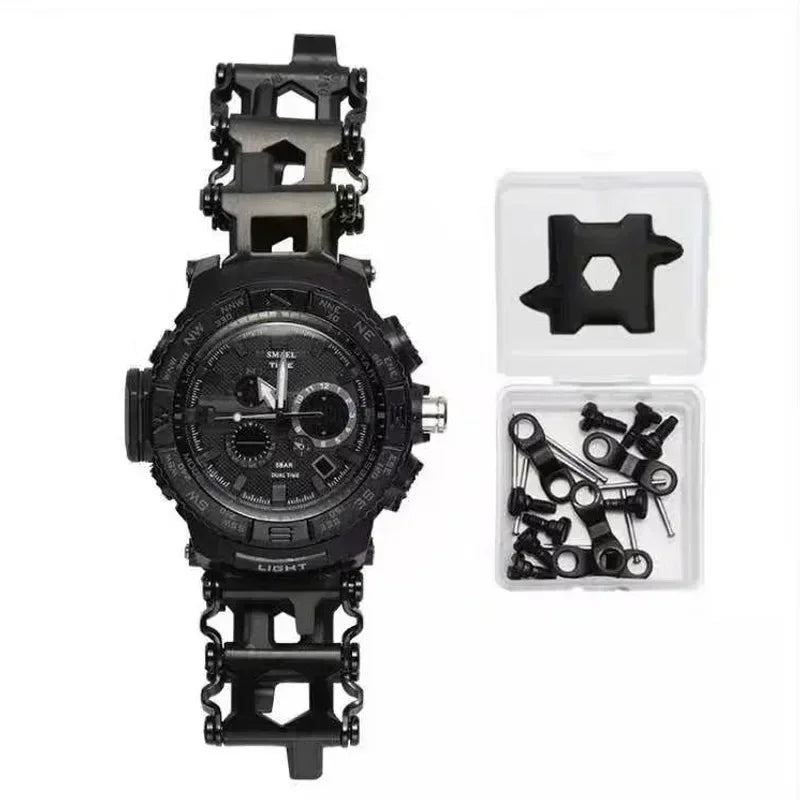Tread Bracelet 29 in 1 Multi Tool Bracelets Stainless Steel Outdoor Survival Screwdriver Hand Tools Kit Watch Strap Accessories