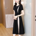 Summer Dress Long Short Sleeve  