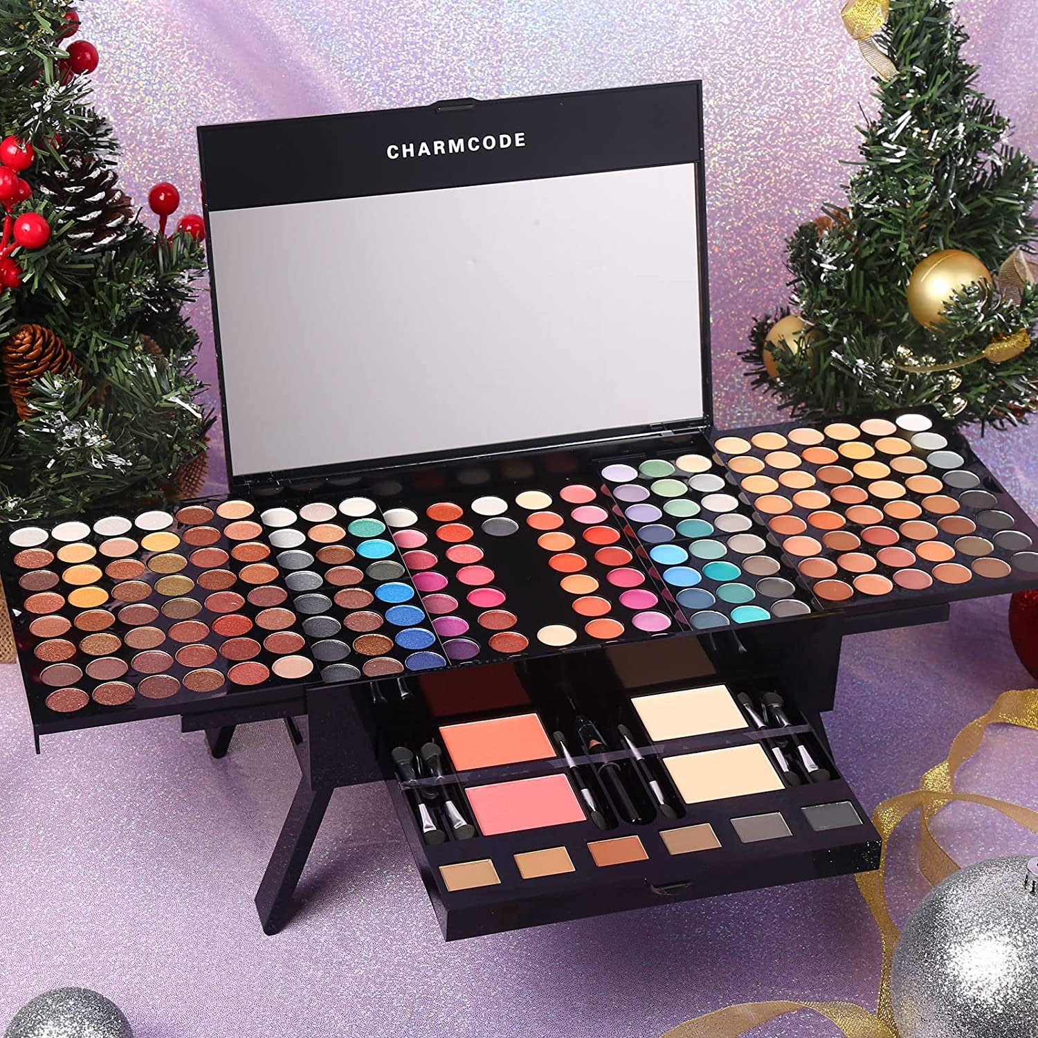  Make up Palette Set Kit for  Eyeshadow Facial Blusher Eyebrow Powder Face, Eyeliner Pencil a Mirror All-In-One
