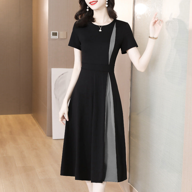 Summer Dress Long Short Sleeve  