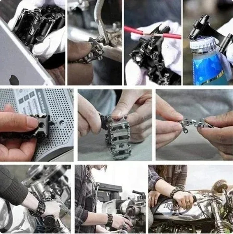 Tread Bracelet 29 in 1 Multi Tool Bracelets Stainless Steel Outdoor Survival Screwdriver Hand Tools Kit Watch Strap Accessories