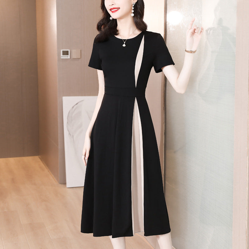 Summer Dress Long Short Sleeve  