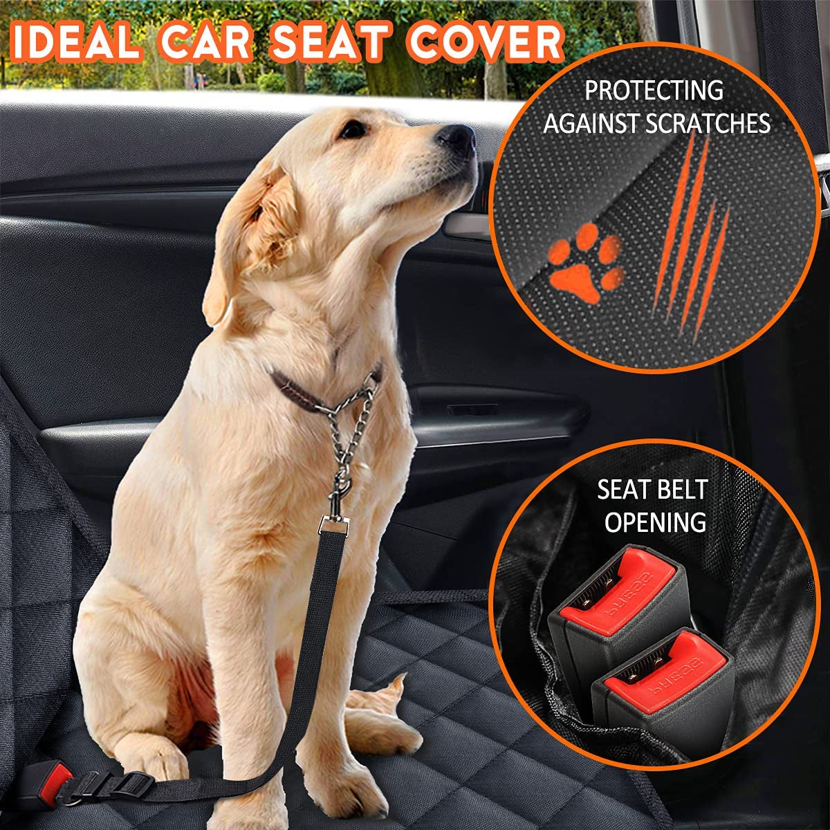 Pet Car Seat Protector Waterproof Protector Impermeable de mascota para coches