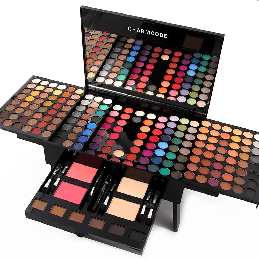  Make up Palette Set Kit for  Eyeshadow Facial Blusher Eyebrow Powder Face, Eyeliner Pencil a Mirror All-In-One