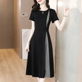 Summer Dress Long Short Sleeve  