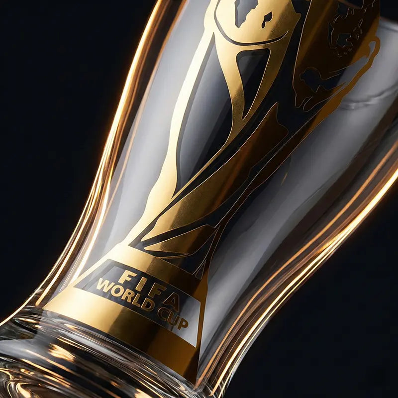 [FIFA World Cup 2026] Officially Licensed Products—Premium Two-Piece Glassware Gift Set, Luxury Souvenir Gift Box Featuring the FIFA Trophy Design, Perfect Gift for Soccer Fans on Birthdays and Holidays, Collectible Home Bar Glassware.