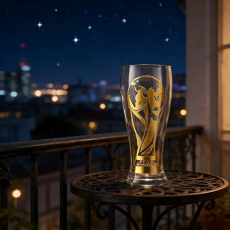 [FIFA World Cup 2026] Officially Licensed Products—Premium Two-Piece Glassware Gift Set, Luxury Souvenir Gift Box Featuring the FIFA Trophy Design, Perfect Gift for Soccer Fans on Birthdays and Holidays, Collectible Home Bar Glassware.