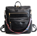 New Retro Backpack College Wind Casual Bag Large Capacity Soft Leather Backpack
