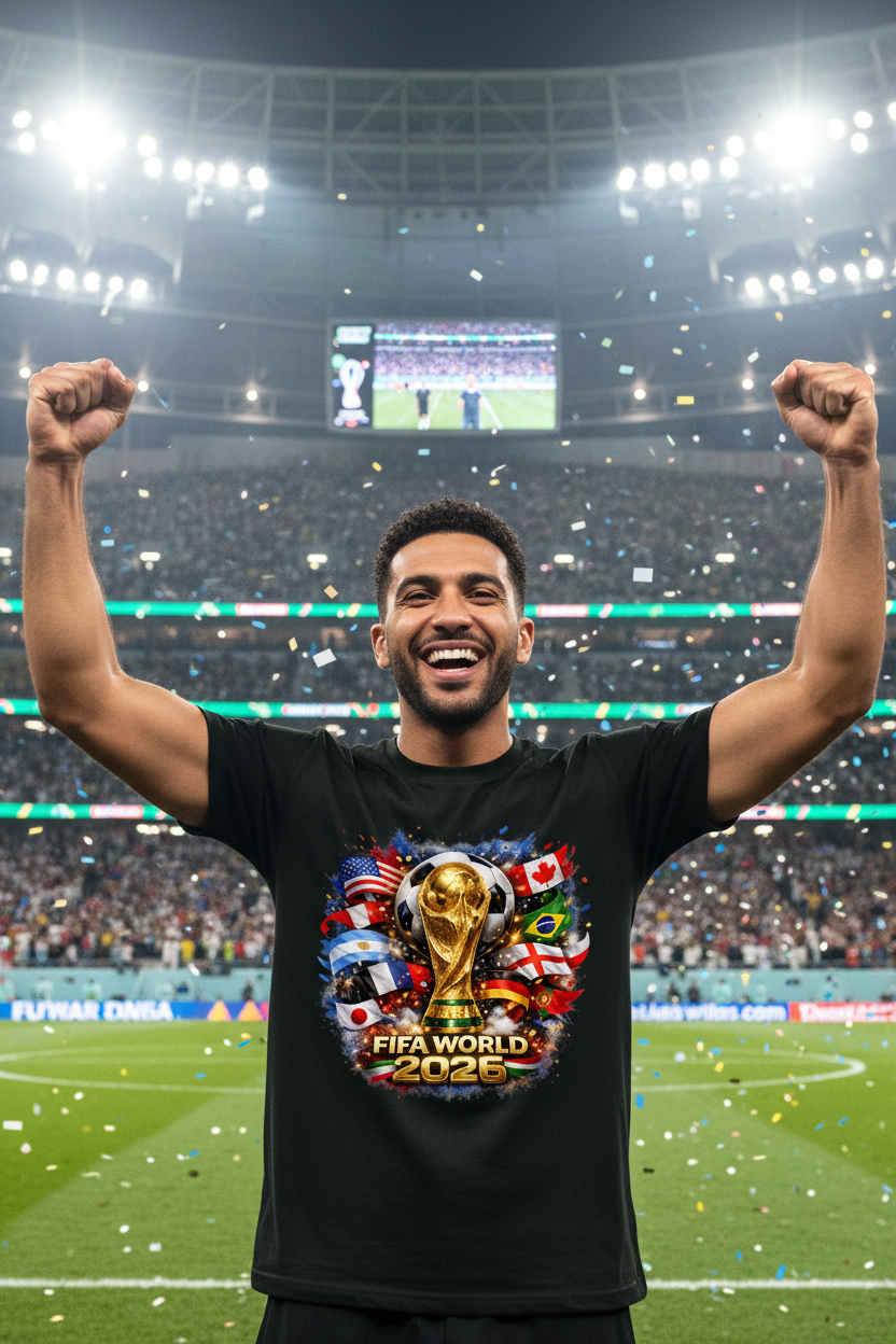 Hombre en estadio FIFA 2026